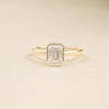 Emerald Bezel Solitaire Ring