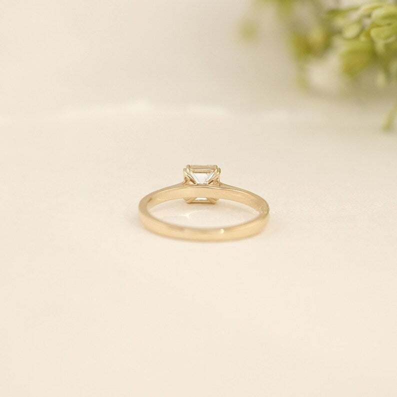 Asscher Double Claw Ring