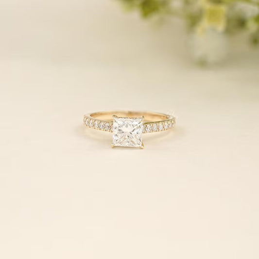 Princess Hidden Halo Ring