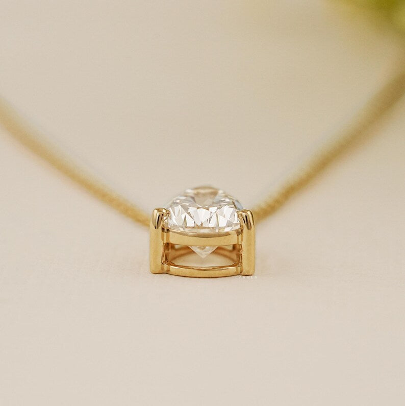 Pear Solitaire Diamond Necklace