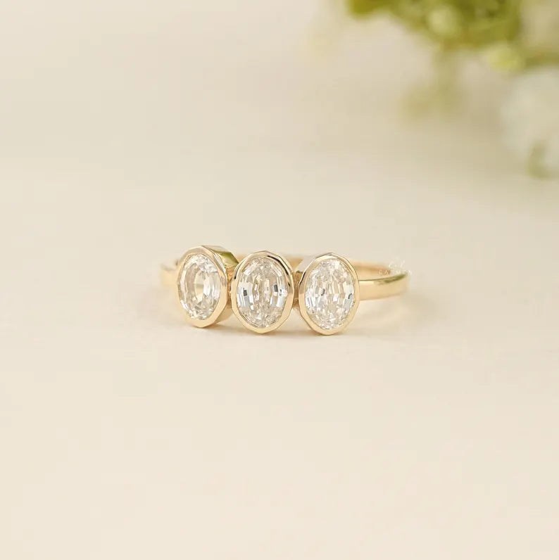 Oval Trilogy Ring