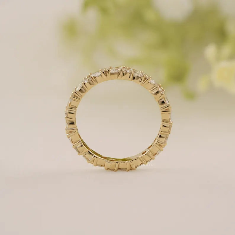 Marquise Round Eternity Band
