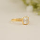 Asscher Bezel Solitaire Ring