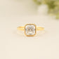 Asscher Bezel Solitaire Ring