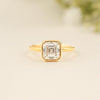 Asscher Bezel Solitaire Ring