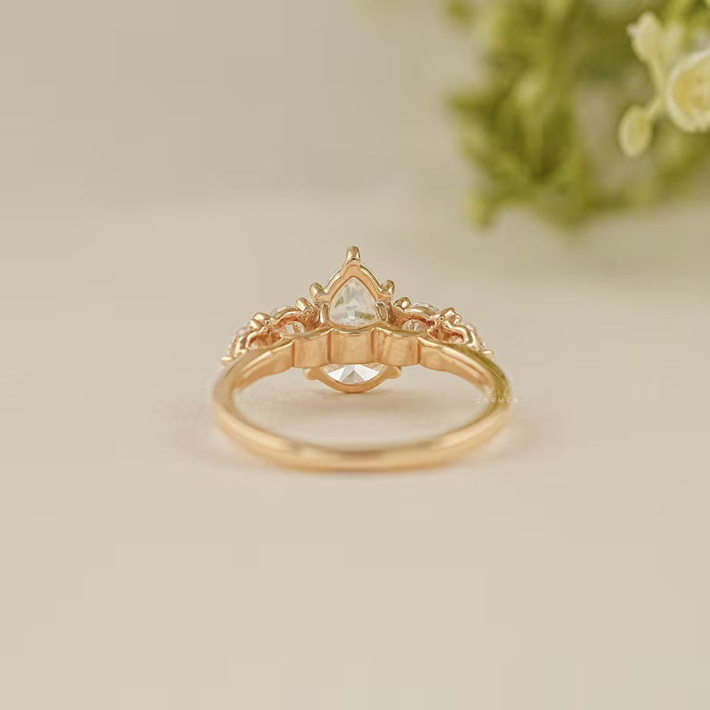Pear Five Stone Ring