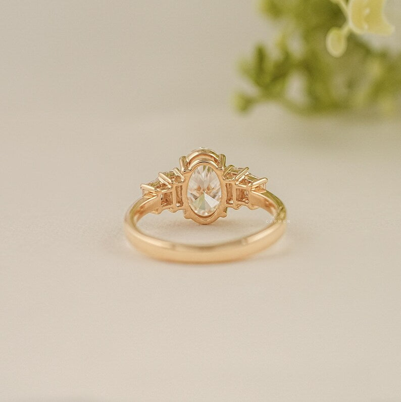 Oval Five Stone Ring