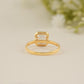 Asscher Bezel Solitaire Ring