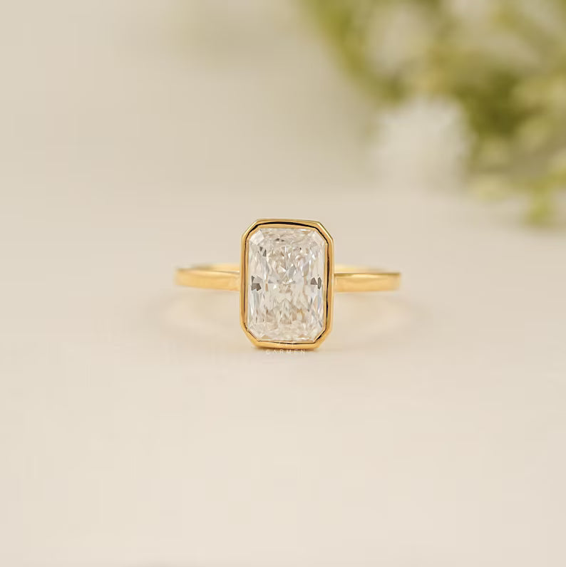 Radiant Bezel Ring