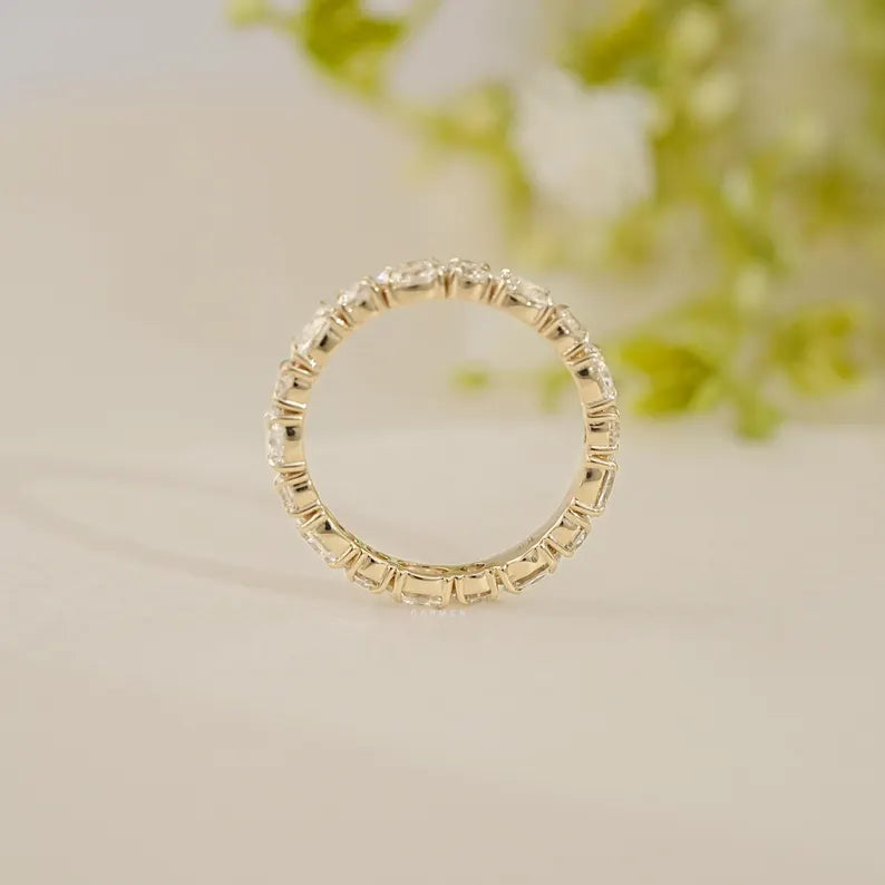 Oval Round Eternity Band