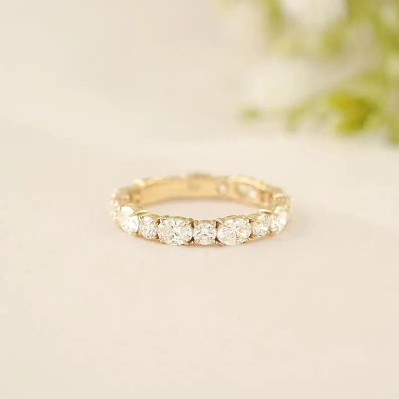 Oval Round Eternity Band