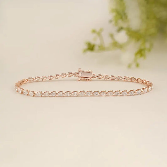 Pear Diamond Tennis Bracelet