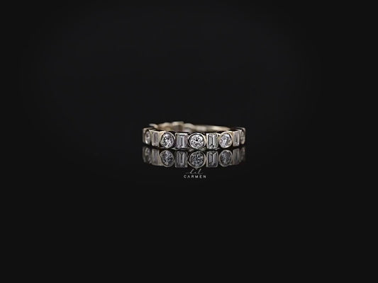 Baguette Round Bezel Band