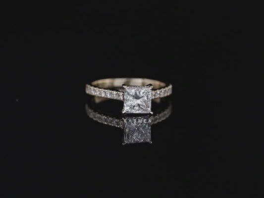 Princess Hidden Halo Ring