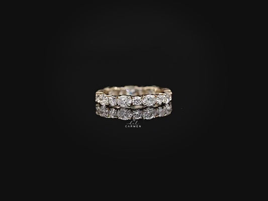 Oval Round Eternity Band