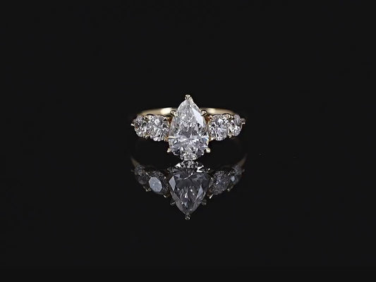 Pear Five Stone Ring